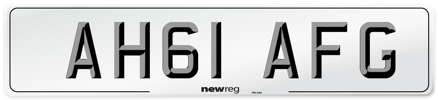 AH61 AFG Number Plate from New Reg